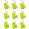 Generic Riflettente Sicurezza Ciondolo Riflettore Sicurezza Bambino Impermeabile | 9 pezzi forma gilet chiave fosforescente per collare cane vestiti borse sedia a rotelle