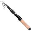 Helilyco Canna da pesca telescopica da 1,6 m in fibra di carbonio Casting Pole con guide sic per pesca d'acqua dolce da viaggio