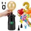 MOFXWHE Pompa elettrica per palloncini, pompa elettrica per palloncini da modellare, pompa per palloncini a batteria senza fili, con 2000 mAh e 2 ugelli, pompa portatile per palloncini, pompa elettrica per