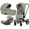 Cybex Platinum Trio Priam Style con Cloud T Plus - Chrome Brown Details - Sage Green 2026