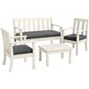 GEMITEX - Set 3 Pezzi Cuscini Divanetto da Giardino Sfoderabili Grigio