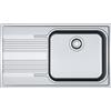 Franke: Lavello una vasca con gocciolatoio sinistro da incasso SRX 611-86 LB 101.0356.850 in acciaio inox da 86 cm