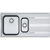 Franke: Lavello una vasca con vaschetta e gocciolatoio destro SRX 651 101.0356.885 in acciaio inox da 100 cm