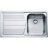 Franke PRONTA CONSEGNA - Franke: Lavello una vasca con gocciolatoio sinistro da incasso LLX 611-L 101.0152.585 in acciaio inox da 86 cm