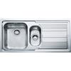 Franke: Lavello una vasca con vaschetta e gocciolatoio destro da incasso LLX 651 101.0150.830 in acciaio inox da 100 cm