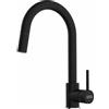 Franke: Miscelatore monocomando con doccetta estraibile POLA J 115.0735.626 finitura nero