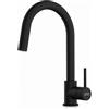 Franke: Miscelatore monocomando con doccetta estraibile POLA J 115.0735.625 finitura nero opaco