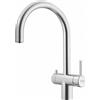 Franke Miscelatore a tripla via bicomando EOS NEO CLEAR WATER SWIVEL SS 120.0759.334 in acciaio inox