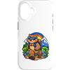 Cool Wombat Leadership Cartoon Art Custodia per iPhone 16 Wombat allegro che cammina come un leader audace
