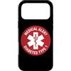 Type 1 Diabetes Medical Alert Medical ID Custodia per iPhone 17 Pro Max Targhetta identificativa medica rossa per diabete di tipo 1, insulina T1D