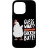 Funny Chicken Butt Joke Meme Gifts Men W Custodia per iPhone 14 Pro Max Guess What Chicken Butt Divertente Chicken Butt White Hen Meme