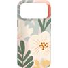 Disegni estetici moderni di fiori colora Custodia per iPhone 17 Pro Max Modello di fiore astratto collage giardino