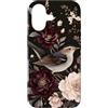 Graziosi disegni di uccelli e fiori Custodia per iPhone 17 Usignolo e motivo floreale