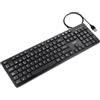 TOOQ TQK-2003-B - Tastiera silenziosa USB, 105 tasti, Nero