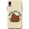 Chicken Coop Humor Custodia per iPhone XR Citazione divertente della fattoria di pollo stanco