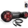 Pyle Altoparlanti Bluetooth da 800 Watt, Casse Audio Amplificate da 16,5 Centimetri con Luci LED Multicolore, Cassa Bluetooth Impermeabile per Uso Esterno