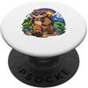 Cool Wombat Leadership Cartoon Art Wombat allegro che cammina come un leader audace PopSockets PopGrip Adesivo