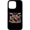 Drums Lover Gifts for Music Drummers Mus Custodia per iPhone 15 Pro Max Batteria colorata Drumming Drumming Percussioni Drummer
