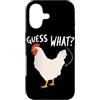 Funny Chicken Butt Joke Meme Gifts Men W Custodia per iPhone 17 Guess What Chicken Butt Divertente Chicken Butt White Hen Meme