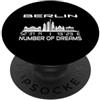 GPS Koordinaten und Skylines deutscher T Berlino Skyline GPS coordinate Germania immagine città PopSockets PopGrip Adesivo