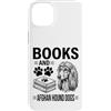 Funny Afghan Hound Dog And Book Designs Custodia per iPhone 14 Plus Libri E Cane Segugio Afgano Divertente Cane Levriero Afgano