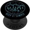 Detti divertenti per il campeggio l'escu Keep It Simple Falò Amante Della Natura Tenda da Campeggio PopSockets PopGrip Adesivo
