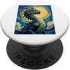 Cool Japanese Dragon Boy Viking Dragon G Drago Cinese Arte Giapponese Anime Van Gogh Bambini Simpatico Drag PopSockets PopGrip Adesivo