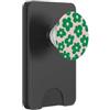Flower Aesthetic Co. Fiori verdi retrò margherita su rosa PopSockets PopWallet per MagSafe