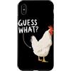 Funny Chicken Butt Joke Meme Gifts Men W Custodia per iPhone XS Max Guess What Chicken Butt Divertente Chicken Butt White Hen Meme