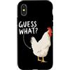 Funny Chicken Butt Joke Meme Gifts Men W Custodia per iPhone X/XS Guess What Chicken Butt Divertente Chicken Butt White Hen Meme