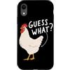 Funny Chicken Butt Joke Meme Gifts Men W Custodia per iPhone XR Guess What Chicken Butt Divertente Chicken Butt White Hen Meme