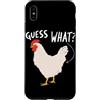 Funny Chicken Butt Joke Meme Gifts Men W Custodia per iPhone XS Max Guess What Chicken Butt Divertente Chicken Butt White Hen Meme