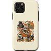 Midnight Cat Reading Club Custodia per iPhone 11 Pro Divertente Halloween Cat Book Lover Ghost Zucca Lettura Art