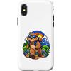 Cool Wombat Leadership Cartoon Art Custodia per iPhone X/XS Wombat allegro che cammina come un leader audace