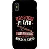 Jazz Band Bassoon Player Merch With Retr Custodia per iPhone X/XS Giocatore di fagotto ho bagnato le mie ance con le lacrime del giocatore di ottone