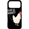 Funny Chicken Butt Joke Meme Gifts Men W Custodia per iPhone 17 Pro Max Guess What Chicken Butt Divertente Chicken Butt White Hen Meme