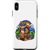 Cool Wombat Leadership Cartoon Art Custodia per iPhone XS Max Wombat allegro che cammina come un leader audace