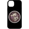 Librarian Skeleton Book Skull Reading Pr Custodia per iPhone 14 Plus Bibliotecario scheletro libro teschio lettura amante floreale arte gotica