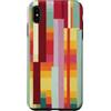 generic Custodia per iPhone XS Max Grafica geometrica a righe colorate