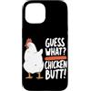 Funny Chicken Butt Joke Meme Gifts Men W Custodia per iPhone 15 Guess What Chicken Butt Divertente Chicken Butt White Hen Meme