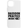 Jazz Band Bassoon Player Merch With Retr Custodia per iPhone 14 Plus Modalità pratica fagotto attivata