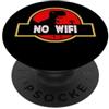 No Internet Dinosaur Dinosauro Pixel No Internet Dinosauro No Wifi PopSockets PopGrip Adesivo