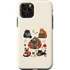 Spooky Cat Reading Club Custodia per iPhone 11 Pro Halloween Gatti Lettura Libri Spettrale Bookworm Amante dei Gatti