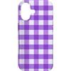 Coquette Aesthetic Apparel Co. Custodia per iPhone 17 Motivo scozzese a quadretti lilla lavanda