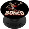 Funny Skeleton Bones Sports Humor Athlet Skateboard Skateboard Skater Retro Cool Skate Trucco Stunt PopSockets PopGrip Adesivo