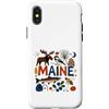 ME Region Apparel and Goods by taiche Custodia per iPhone X/XS Giornata della fauna selvatica nel New England