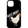 Funny Chicken Butt Joke Meme Gifts Men W Custodia per iPhone 15 Plus Guess What Chicken Butt Divertente Chicken Butt White Hen Meme