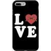 Jazz Band Bassoon Player Merch With Retr Custodia per iPhone 7 Plus/8 Plus Fagotto LOVE Spelled Out Heart