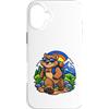 Cool Wombat Leadership Cartoon Art Custodia per iPhone 16 Plus Wombat allegro che cammina come un leader audace