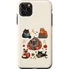 Spooky Cat Reading Club Custodia per iPhone 11 Pro Max Halloween Gatti Lettura Libri Spettrale Bookworm Amante dei Gatti